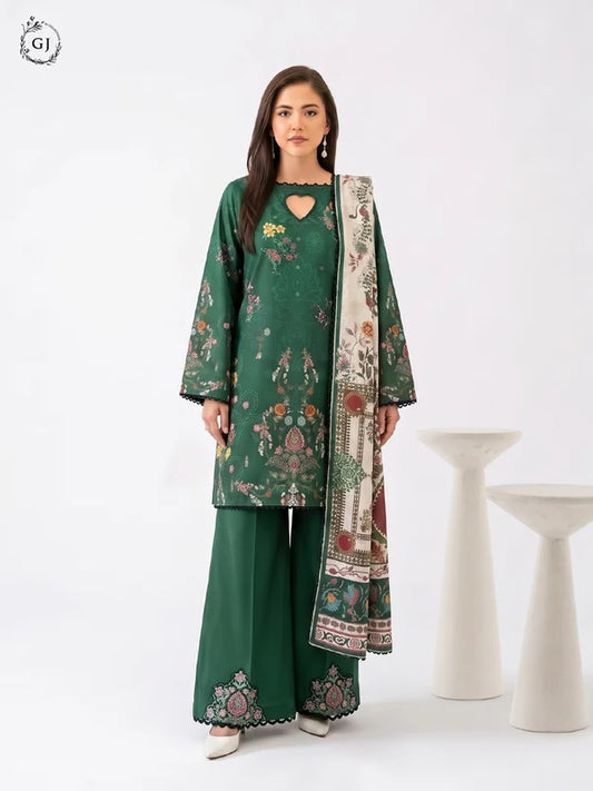 GULL RUSH Digital Printed Khaddar 3-Piece Unstitched Suit