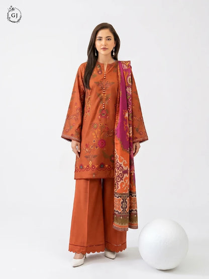 GULL RUSH Digital Printed Khaddar 3-Piece Unstitched Suit
