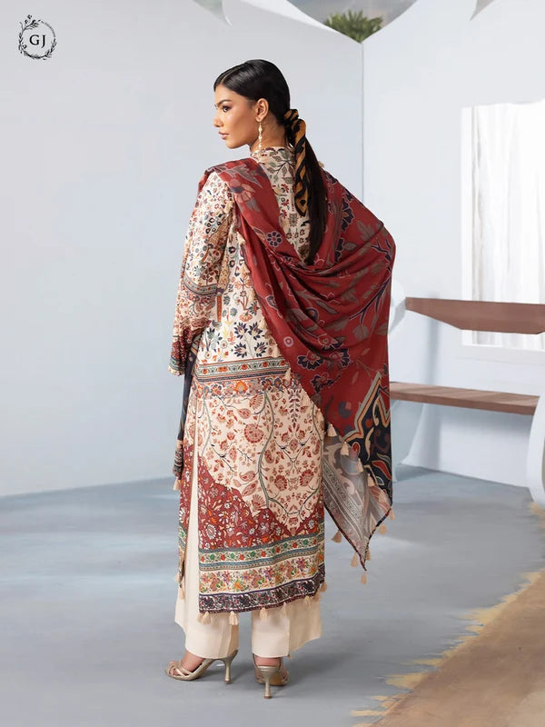 FREYA 3-Piece Unstitched Digital Printed Linen Suit | Fall-Winter Collection