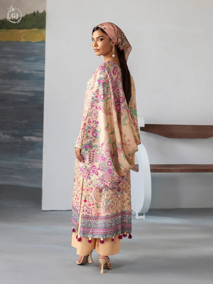 FREYA 3-Piece Unstitched Digital Printed Linen Suit | Fall-Winter Collection