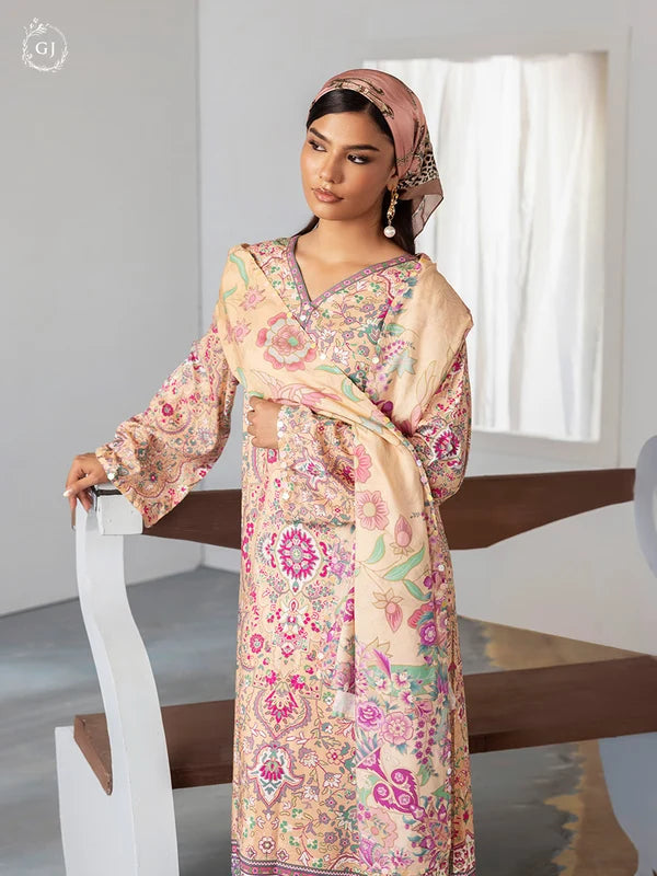 FREYA 3-Piece Unstitched Digital Printed Linen Suit | Fall-Winter Collection