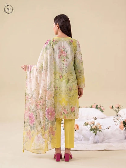 Popin 3-Piece Unstitched Digital Printed Lawn Suit