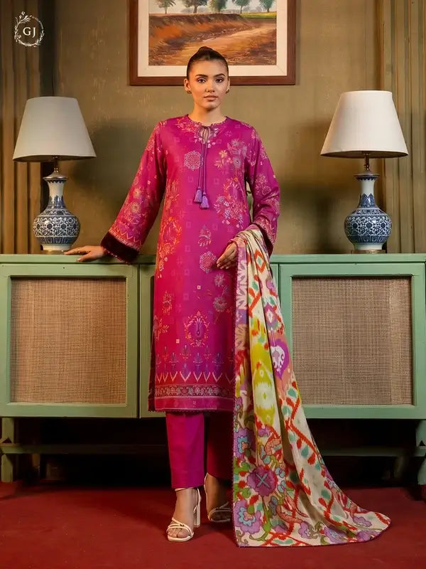 POPINN Khaddar 3-Piece Unstitched Suit