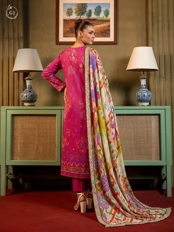 POPINN Khaddar 3-Piece Unstitched Suit