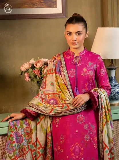 POPINN Khaddar 3-Piece Unstitched Suit