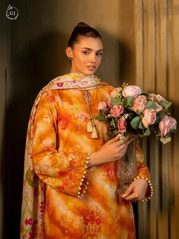POPINN Khaddar 3-Piece Unstitched Suit