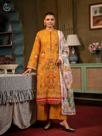 POPINN Khaddar 3-Piece Unstitched Suit
