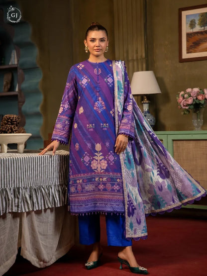 POPINN Khaddar 3-Piece Unstitched Suit