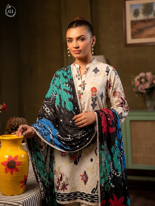 POPINN Khaddar 3-Piece Unstitched Suit