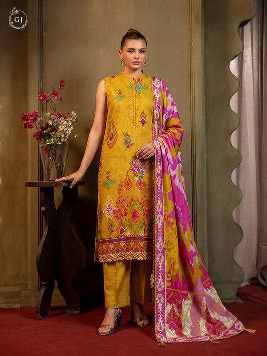 POPINN Khaddar 3-Piece Unstitched Suit