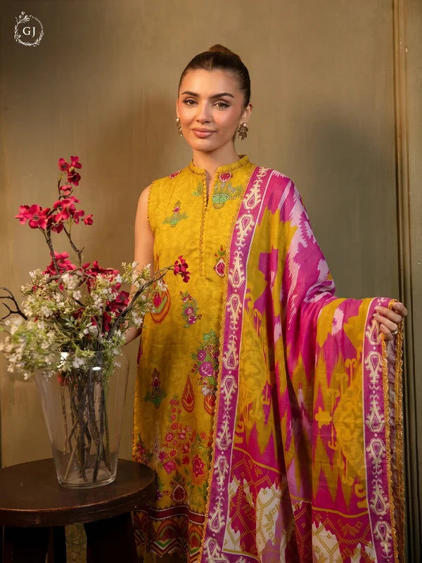 POPINN Khaddar 3-Piece Unstitched Suit