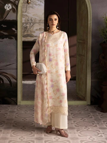 Nakhsheen 3-Piece Unstitched Digital Printed Karandi Suit