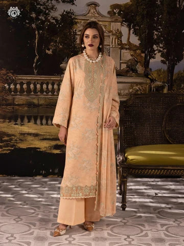 Nakhsheen 3-Piece Unstitched Digital Printed Karandi Suit