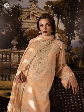 Nakhsheen 3-Piece Unstitched Digital Printed Karandi Suit