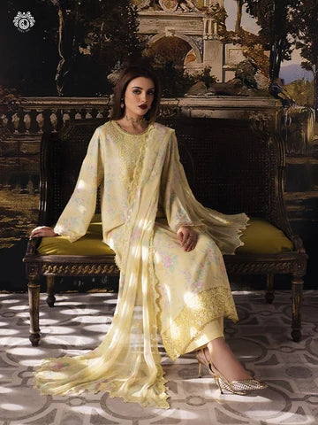 Nakhsheen 3-Piece Unstitched Digital Printed Karandi Suit