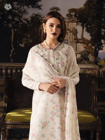 Nakhsheen 3-Piece Unstitched Digital Printed Karandi Suit