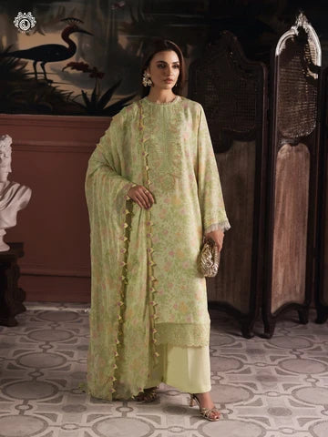 Nakhsheen 3-Piece Unstitched Digital Printed Karandi Suit