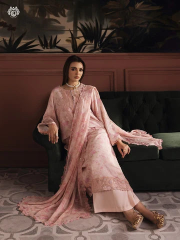 Nakhsheen 3-Piece Unstitched Digital Printed Karandi Suit
