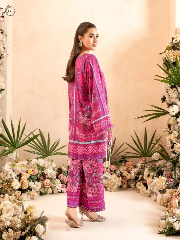 OMAHA 2-Piece Unstitched Bana Dora Linen Suit
