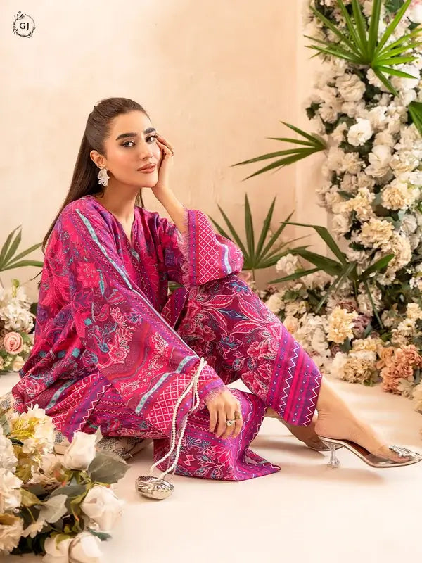 OMAHA 2-Piece Unstitched Bana Dora Linen Suit
