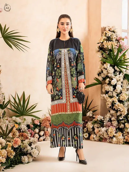 OMAHA 2-Piece Unstitched Bana Dora Linen Suit