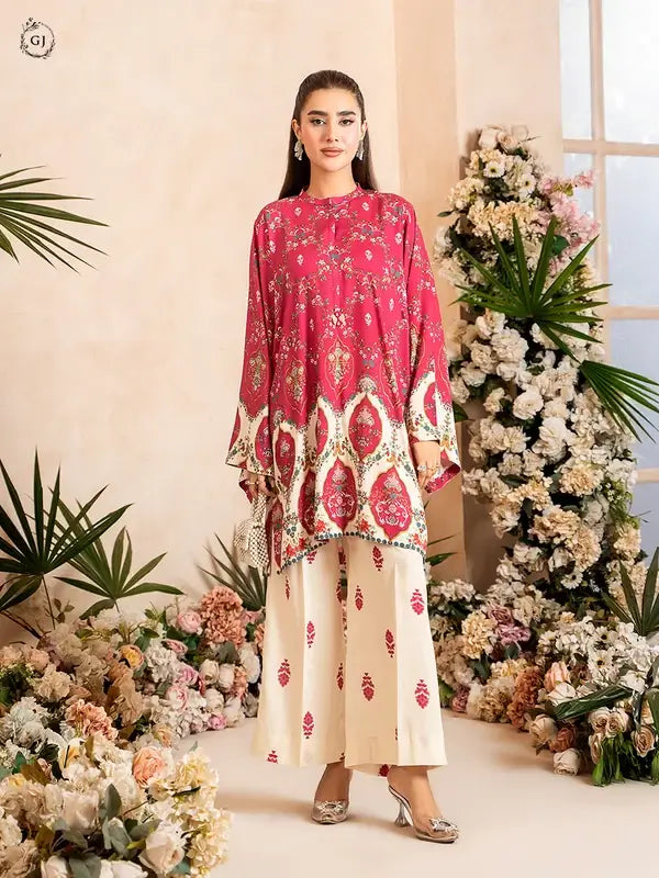 OMAHA 2-Piece Unstitched Bana Dora Linen Suit