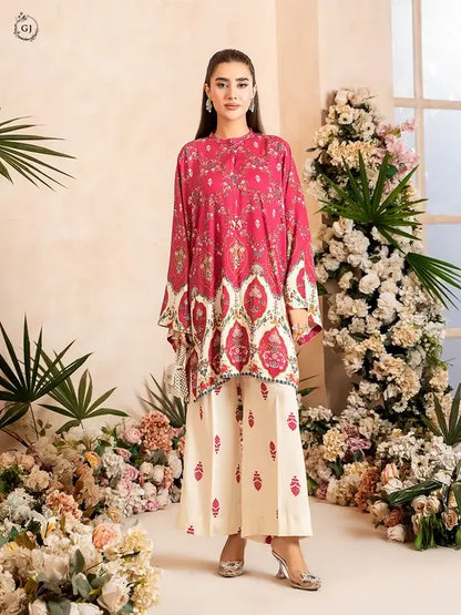 OMAHA 2-Piece Unstitched Bana Dora Linen Suit