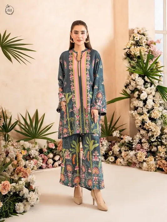 OMAHA 2-Piece Unstitched Bana Dora Linen Suit