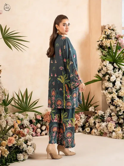 OMAHA 2-Piece Unstitched Bana Dora Linen Suit