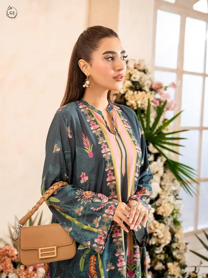 OMAHA 2-Piece Unstitched Bana Dora Linen Suit