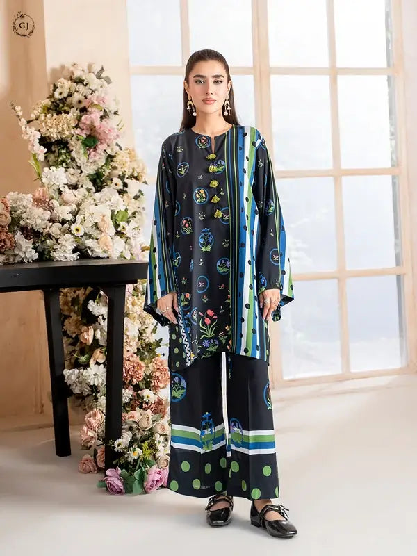 OMAHA 2-Piece Unstitched Bana Dora Linen Suit