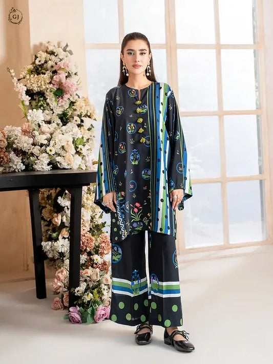 OMAHA 2-Piece Unstitched Bana Dora Linen Suit