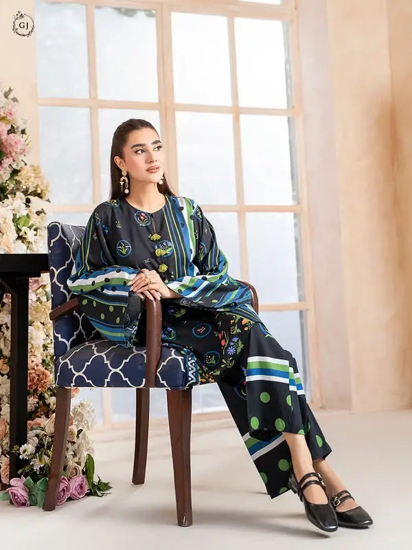 OMAHA 2-Piece Unstitched Bana Dora Linen Suit