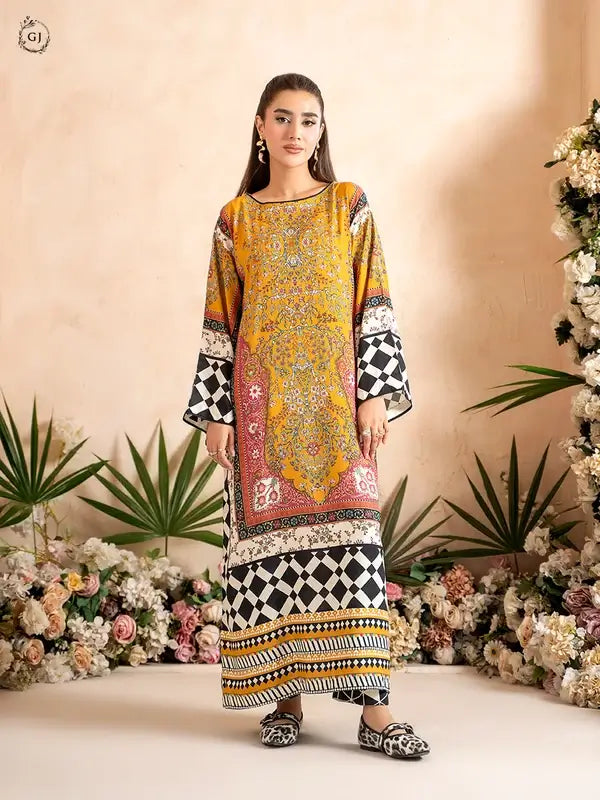 OMAHA 2-Piece Unstitched Bana Dora Linen Suit