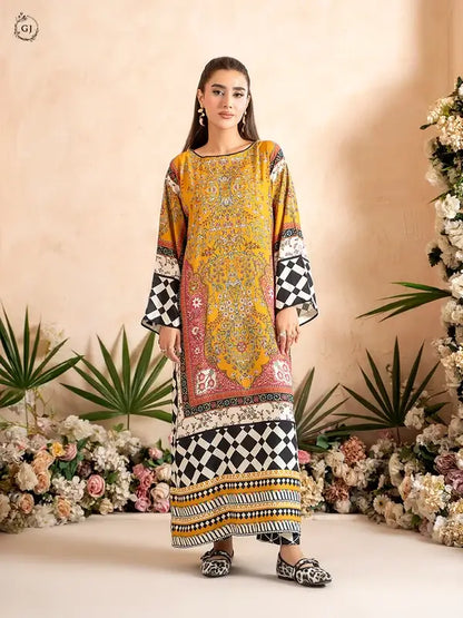 OMAHA 2-Piece Unstitched Bana Dora Linen Suit