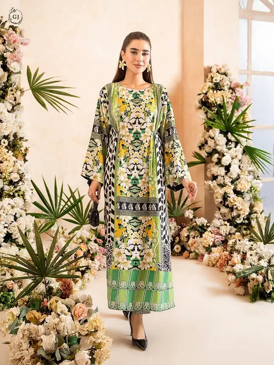 OMAHA 2-Piece Unstitched Bana Dora Linen Suit