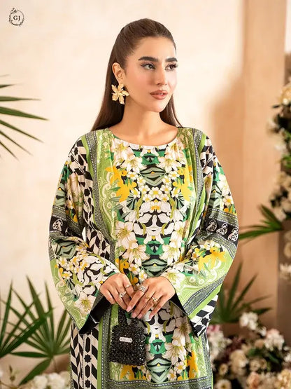 OMAHA 2-Piece Unstitched Bana Dora Linen Suit