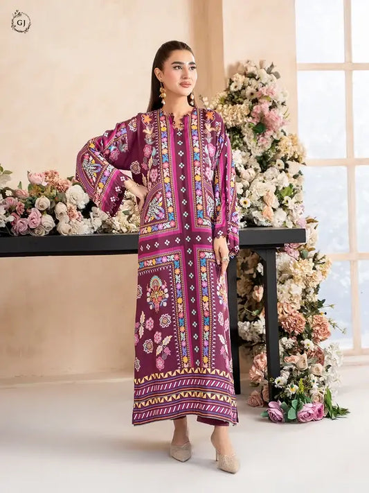 OMAHA 2-Piece Unstitched Bana Dora Linen Suit