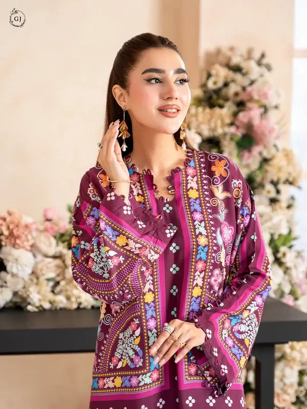 OMAHA 2-Piece Unstitched Bana Dora Linen Suit
