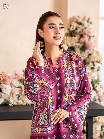 OMAHA 2-Piece Unstitched Bana Dora Linen Suit