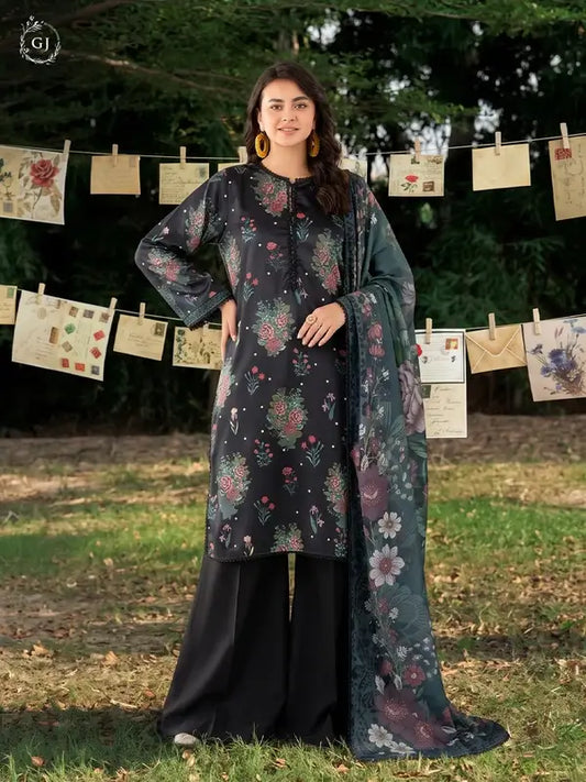 GULL-E-SARD 3-Piece Unstitched Digital Printed Linen Suit | Fall-Winter Collection