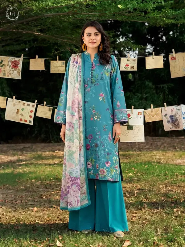 GULL-E-SARD 3-Piece Unstitched Digital Printed Linen Suit | Fall-Winter Collection