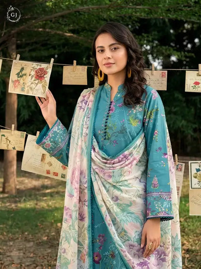 GULL-E-SARD 3-Piece Unstitched Digital Printed Linen Suit | Fall-Winter Collection