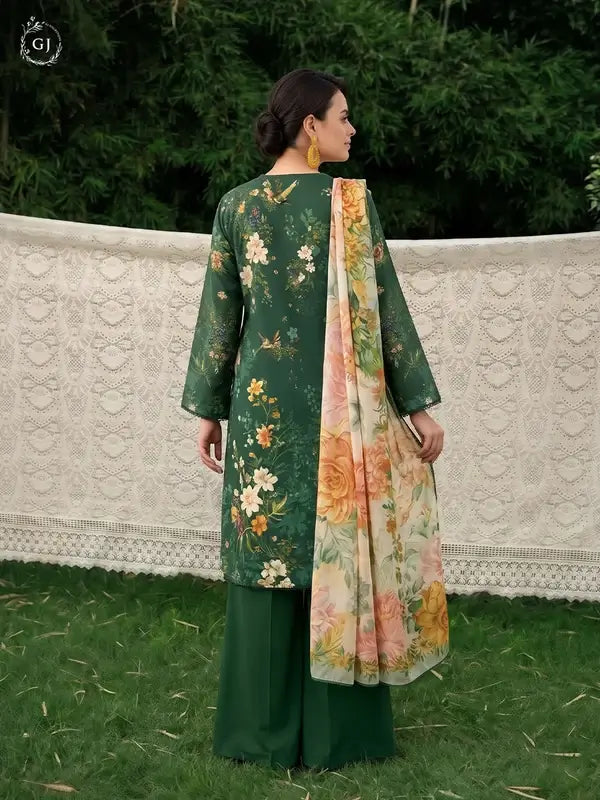 GULL-E-SARD 3-Piece Unstitched Digital Printed Linen Suit | Fall-Winter Collection