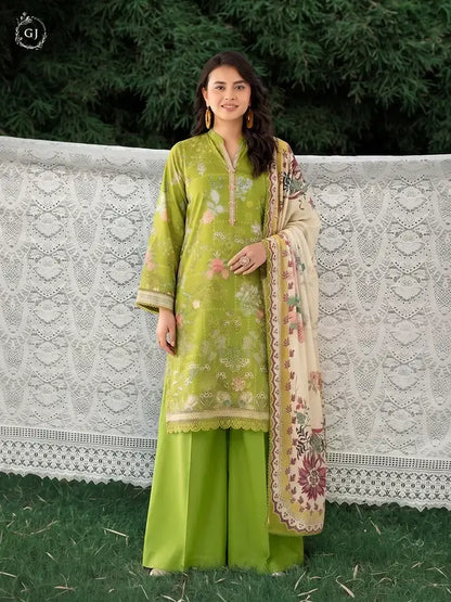 GULL-E-SARD 3-Piece Unstitched Digital Printed Linen Suit | Fall-Winter Collection