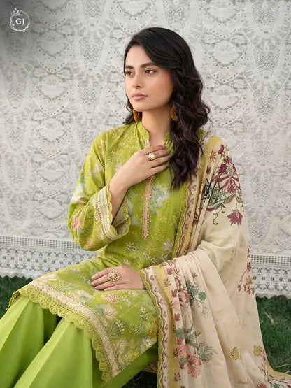 GULL-E-SARD 3-Piece Unstitched Digital Printed Linen Suit | Fall-Winter Collection