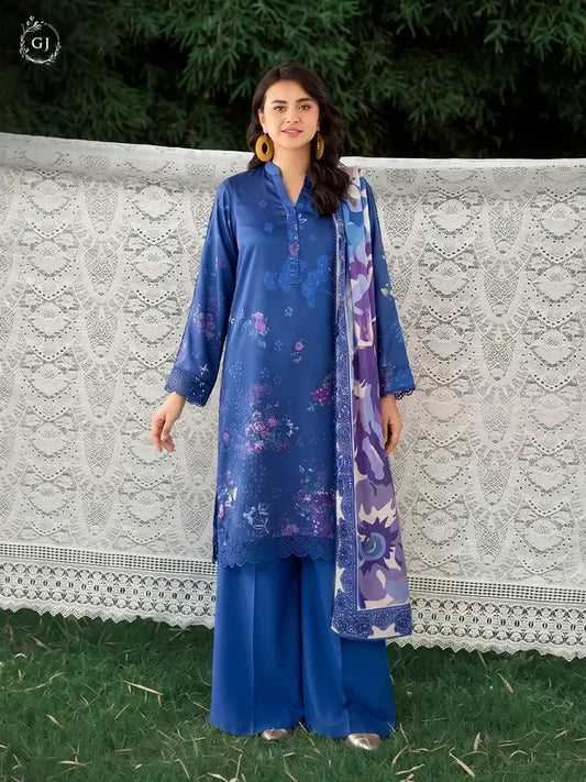GULL-E-SARD 3-Piece Unstitched Digital Printed Linen Suit | Fall-Winter Collection