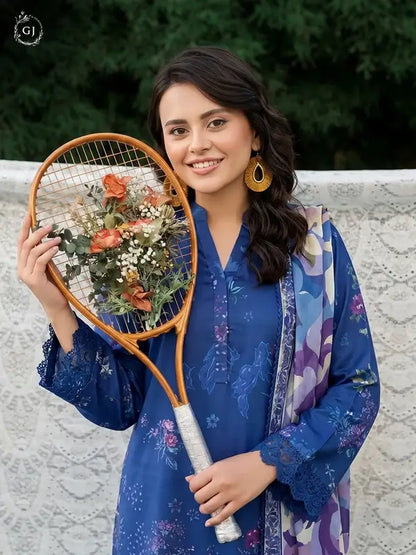 GULL-E-SARD 3-Piece Unstitched Digital Printed Linen Suit | Fall-Winter Collection