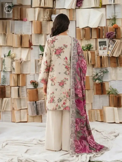 GULL-E-SARD 3-Piece Unstitched Digital Printed Linen Suit | Fall-Winter Collection