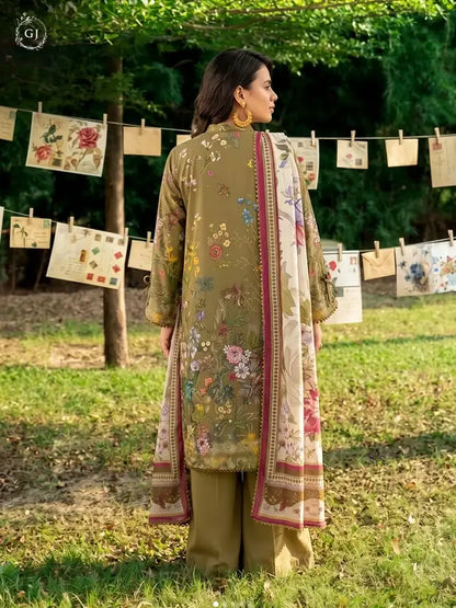 GULL-E-SARD 3-Piece Unstitched Digital Printed Linen Suit | Fall-Winter Collection